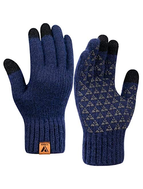 Winter Knit Gloves Warm Full Fingers Men Women with Upgraded Touch Screen - Anti-Slip Glove Fleece Lined VGOGFLY