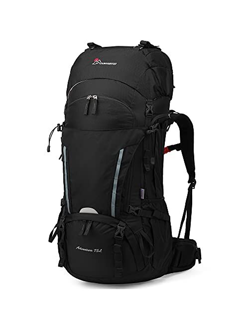 MOUNTAINTOP 70L/75L Internal Frame Hiking Backpack for Men Women with Rain Cover