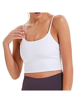 Sportsnew Women Yoga Tank Tops Padded Sports Bra Workout Fitness Running Crop Top