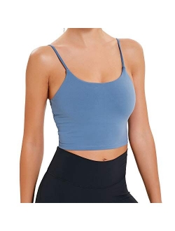 Sportsnew Women Yoga Tank Tops Padded Sports Bra Workout Fitness Running Crop Top