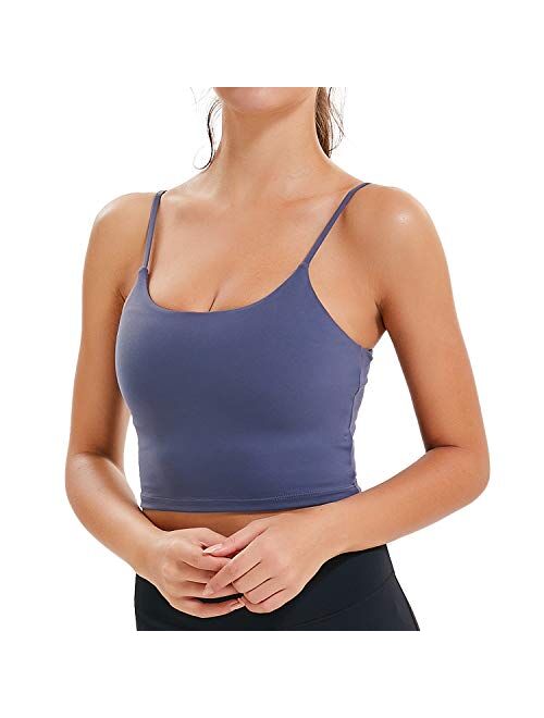 Sportsnew Women Yoga Tank Tops Padded Sports Bra Workout Fitness Running Crop Top