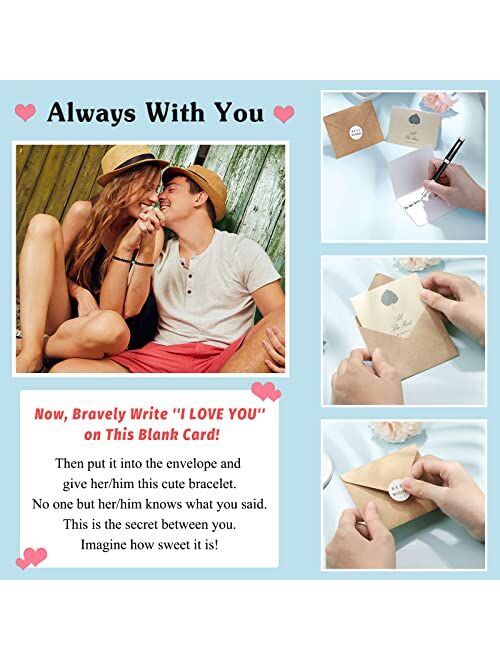 Ungent Them Magnetic Couples Bracelets Attraction Distance Relationship Natural Stone Beads Bracelet for Boyfriend Girlfriend Women Men Lovers Friends