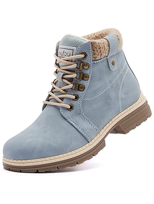 Anjoufemme Winter Snow Hiking Boots For Women