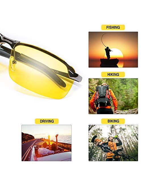 Clear Night Night Driving Glasses Anti Glare Polarized With Stylish Case - Night Vision Glasses - Tac Glasses - Night Glasses for Driving - Nighttime Glasses