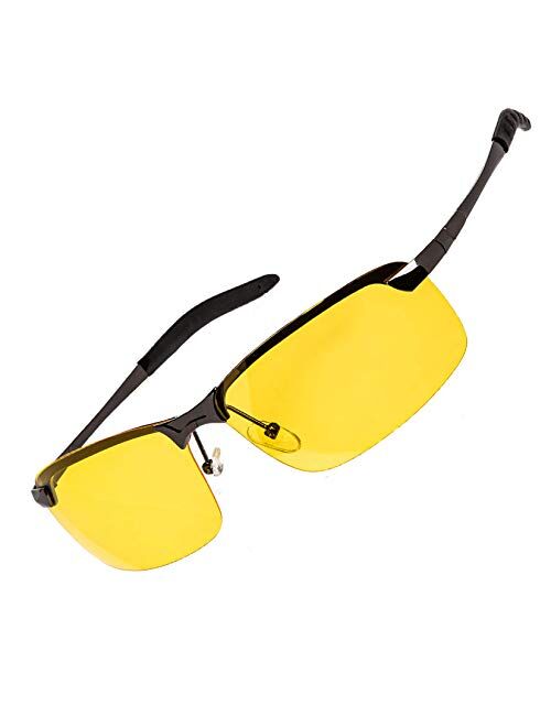 Clear Night Night Driving Glasses Anti Glare Polarized With Stylish Case - Night Vision Glasses - Tac Glasses - Night Glasses for Driving - Nighttime Glasses