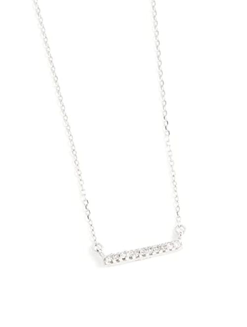 Adina Reyter Women's 14k White Gold Pave Bar Necklace