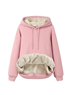 Flygo Women’s Warm Fleece Sherpa Lined Pullovers Sweatshirt