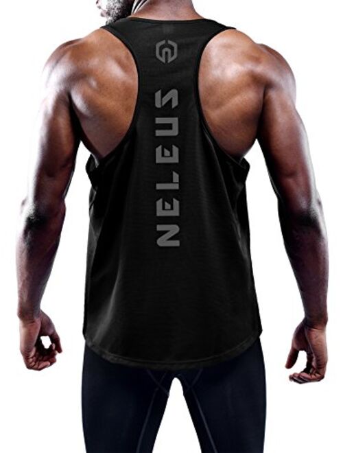 Neleus Men's 3 Pack Dry Fit Y-Back Muscle Tank Top