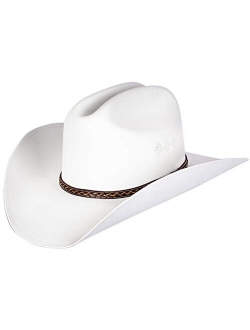 Queue Essentials Western Style Pinch Front Straw Canvas Cowboy Cowgirl Straw Hat