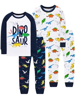 Truck Boys Pajamas Toddler Sleepwear Clothes T Shirt Pants Set for Kids Size 1Y-14Y