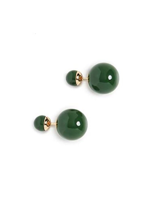 SHASHI Women's Verde Double Ball Earrings