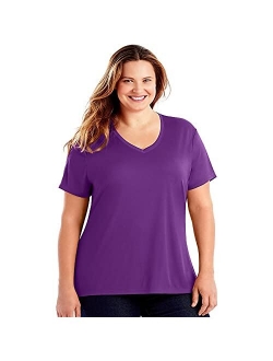 Women's Plus-Size Cool DRI Short Sleeve V-Neck Tee