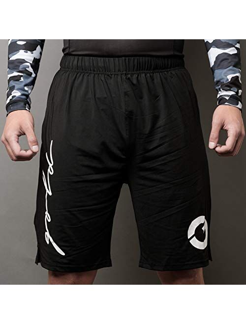 Gold BJJ Jiu Jitsu Shorts - IBJJF Approved No Gi Fight Short - for Grappling, MMA, Wrestling, Muay Thai & Boxing