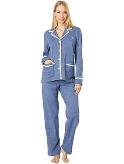 LAUREN Ralph Lauren Long Sleeve Notch Collar PJ Set