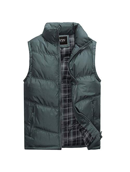 Flygo Men's Casual Quilted Puffer Lightweight Vest Gilets Sleeveless Jacket Coat