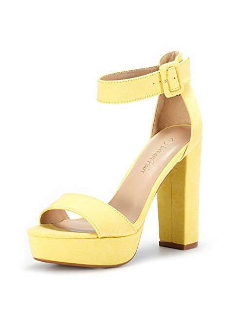 DREAM PAIRS Women's Hi-Lo High Heel Platform Pump Sandals