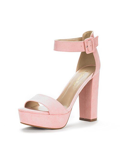 DREAM PAIRS Women's Hi-Lo High Heel Platform Pump Sandals