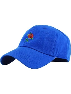 Kbethos Rose Flowers Love Good Vibes Men Women Dad Hat Baseball Cap Adjustable Unisex