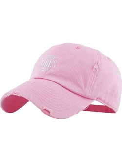 Kbethos Rose Flowers Love Good Vibes Men Women Dad Hat Baseball Cap Adjustable Unisex