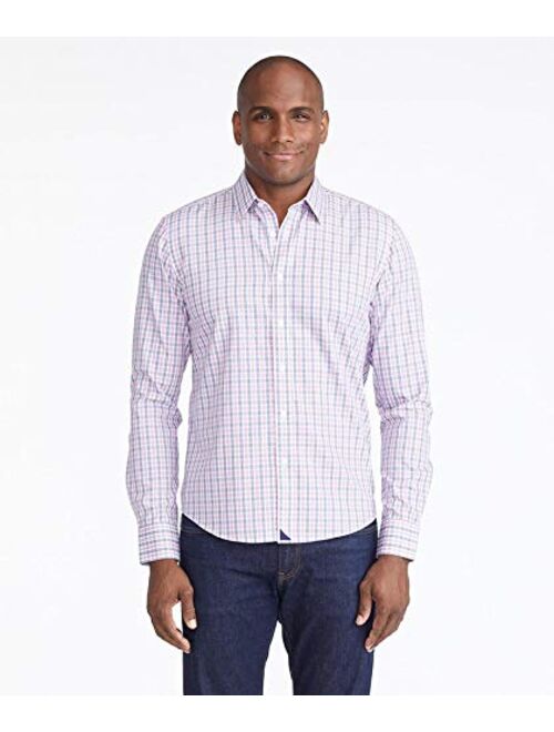 UNTUCKit Dolcetto Wrinkle Free - Untucked Shirt for Men, Long Sleeve, Pink, Regular Fit