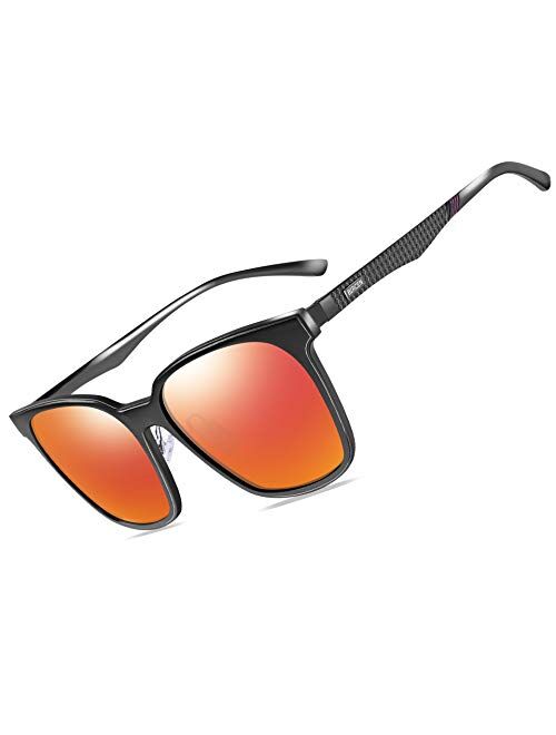 Bircen Mens Polarized Driving Sunglasses For Mens Women Al-Mg Metal Frame Lightweight Fishing Sports Outdoors