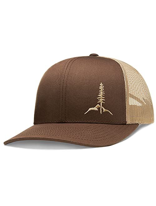 Larix Gear Trucker Hat, Tamarack Mountain, No-Sweat Hat Liner Included