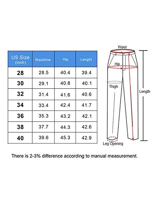 HUNGSON Men's Blue Slim Fit Jeans Stretch Destroyed Ripped Skinny Jeans Side Striped Denim Pants