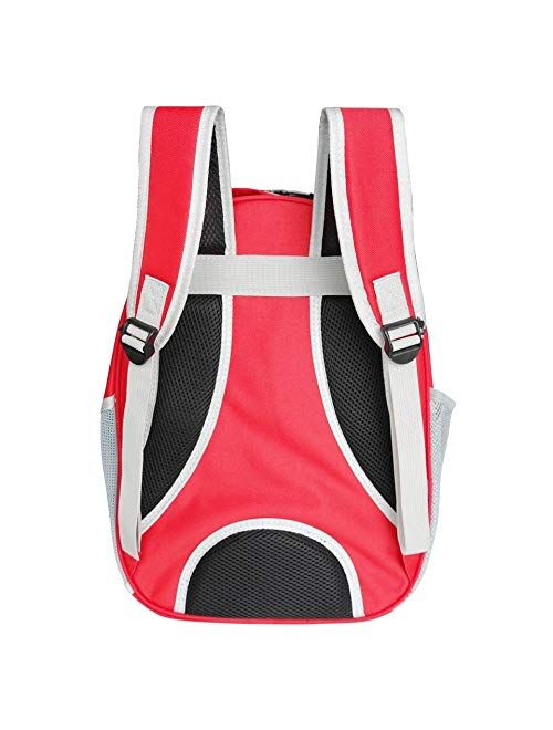 Petlicious & More Pet Transparent Cat Carrier Backpack Puppy Kitty Breathable Carriers for Travel Capsule Backpack (Red)