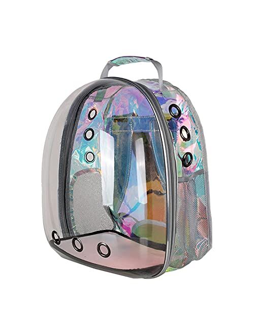 Baoblaze Cat Carrier Backpack Bubble, Rainbow Clear Space Capsule Pet Carrier Backpack for Small Dog and Puppy, Dog Backpack Carrier for Travel and Hiking