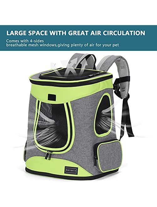 Petsfit Comfortable Dog Cat Backpack Carrier | for Travel Hiking Walking Cycling | Suitable for Pet up to 22 Pounds