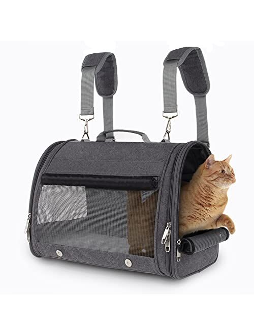 Lovvento Pet Carrier Backpack Dog Carrier Airline Approved Travel Pet Backpack 4 Ways to Carry Ventilated & Warm Design for Small Cat, Dog, Pets