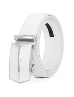 XZQTIVE Men's Ratchet Belt for Dress 2Pack Slid Leather Belt with Automatic Click Buckle