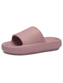 EQUICK Slippers for Women and Men Shower Bathroom Sandals Open Toe Soft Cushioned Extra Thick Non-Slip Massage Pool Gym House Slipper for Indoor & Outdoor