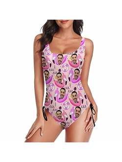 Interestprint Customized Womens Face One Piece Swimsuit Personalized Photo Bathing Suit Printing Swimwear