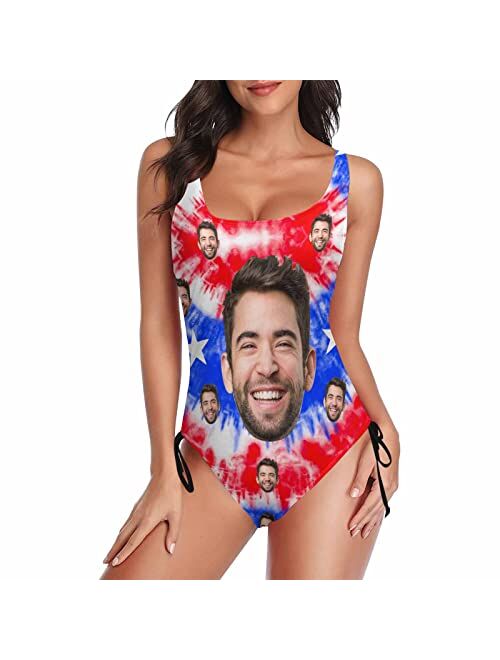 Interestprint Customized Womens Face One Piece Swimsuit Personalized Photo Bathing Suit Printing Swimwear