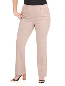 Rekucci Curvy Woman Ease into Comfort Barely Bootcut Plus Size Pant