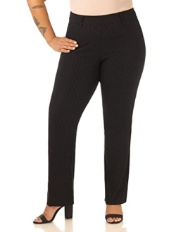 Rekucci Curvy Woman Ease into Comfort Barely Bootcut Plus Size Pant