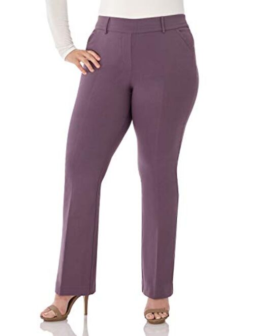 Rekucci Curvy Woman Ease into Comfort Barely Bootcut Plus Size Pant