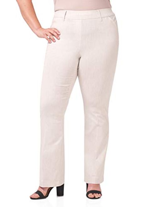 Rekucci Curvy Woman Ease into Comfort Barely Bootcut Plus Size Pant