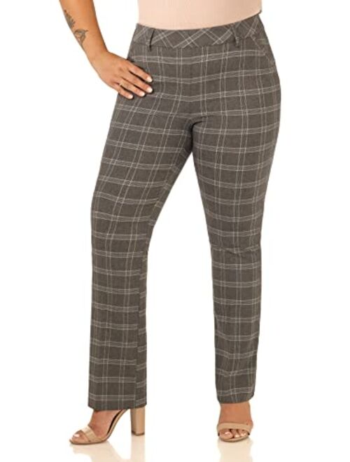 Rekucci Curvy Woman Ease into Comfort Barely Bootcut Plus Size Pant