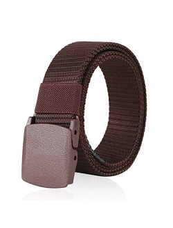 MIJIU Nylon Belts for Men 1.5inch Military Tactical Belt Adjustable Slide Plastic Buckle Web Canvas Belt Outdoor