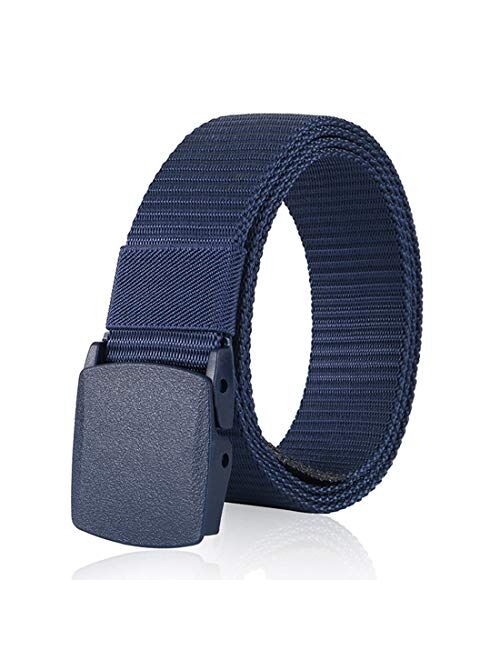 MIJIU Nylon Belts for Men 1.5inch Military Tactical Belt Adjustable Slide Plastic Buckle Web Canvas Belt Outdoor