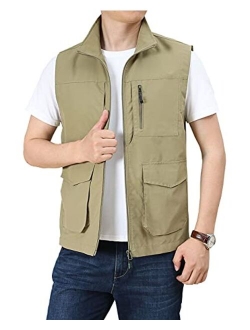 Hixiaohe Men's Casual Lightweight Outdoor Vest Work Fish Photo Travel Vest