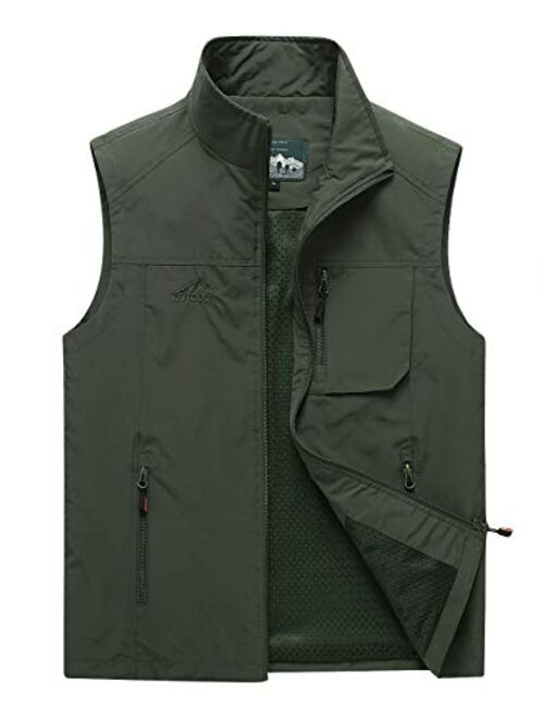 Hixiaohe Men's Casual Lightweight Outdoor Vest Work Fish Photo Travel Vest