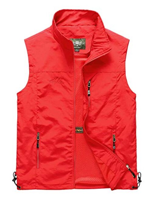 Hixiaohe Men's Casual Lightweight Outdoor Vest Work Fish Photo Travel Vest