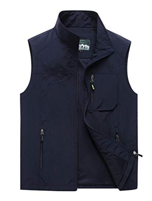 Hixiaohe Men's Casual Lightweight Outdoor Vest Work Fish Photo Travel Vest