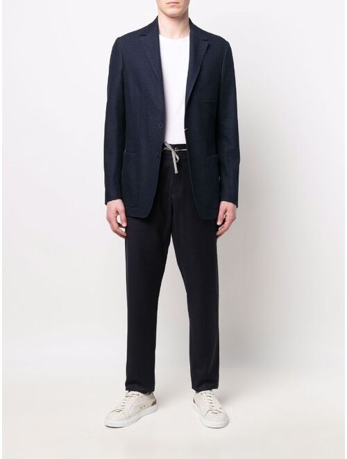 Canali single-breasted cotton blazer