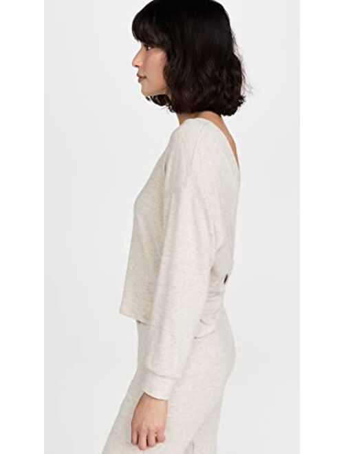 SUNDRY Women's Twist Back Sweater