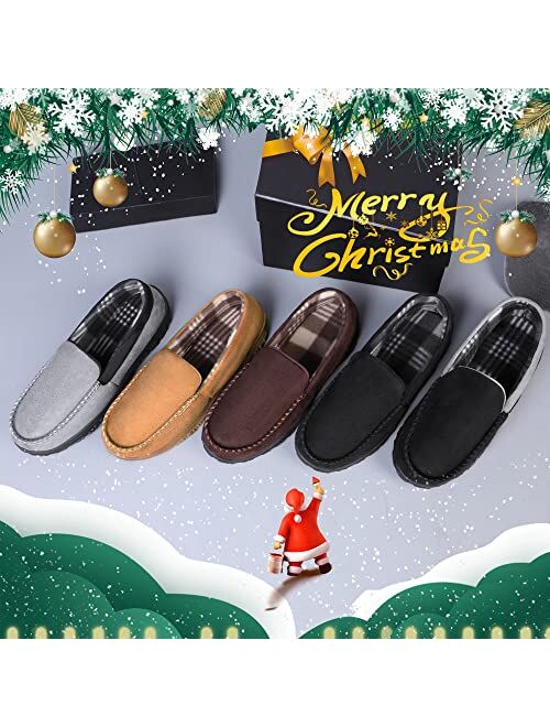 shoeslocker Mens Slippers Microsuede Moccasin Memory Foam House Shoes