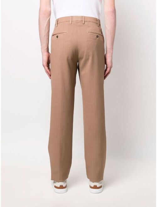 Canali off-centre button trousers